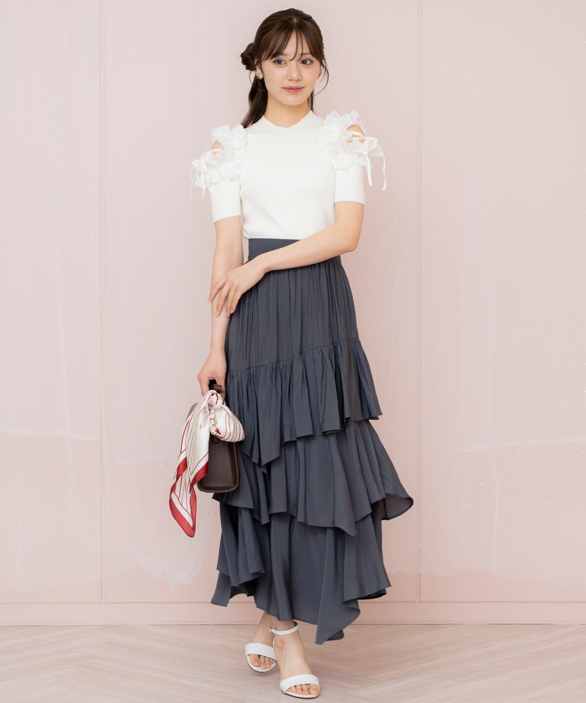 WILLSELECTION「ランダムティアードスカート」|フレア|