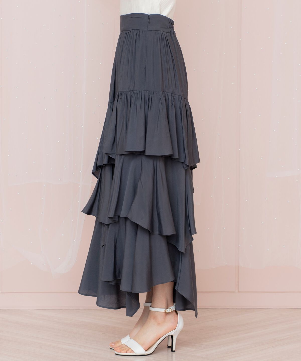 WILLSELECTION「ランダムティアードスカート」|フレア|