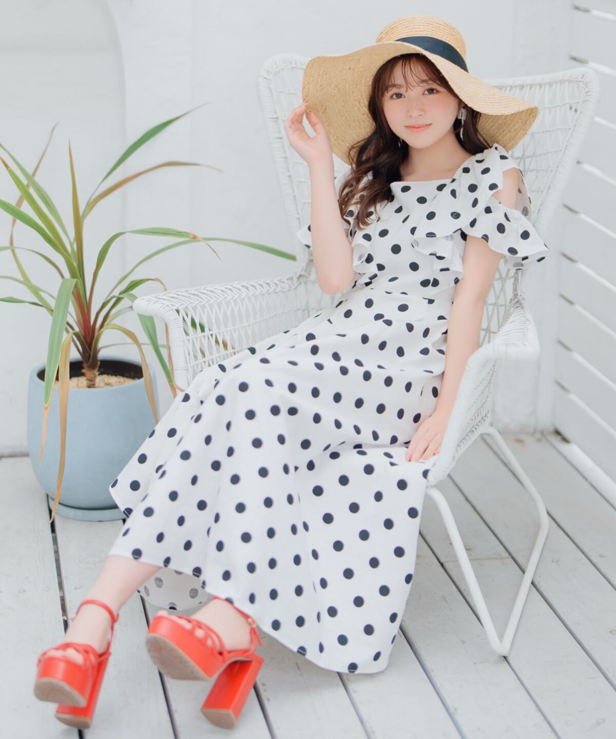 WILLSELECTION「ラッフルショルダーフレアワンピース」|ワンピース|