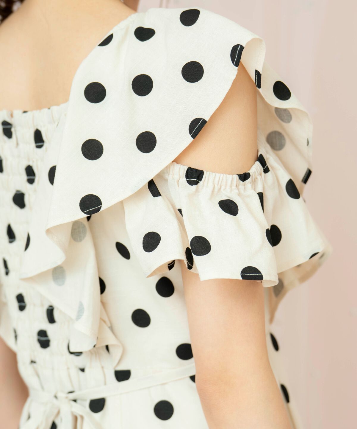 WILLSELECTION「ラッフルショルダーフレアワンピース」|ワンピース|