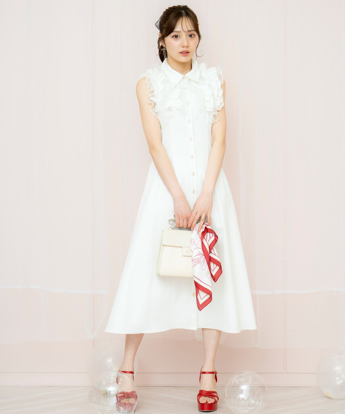 WILLSELECTION「チュールフリルワンピース」|ワンピース|