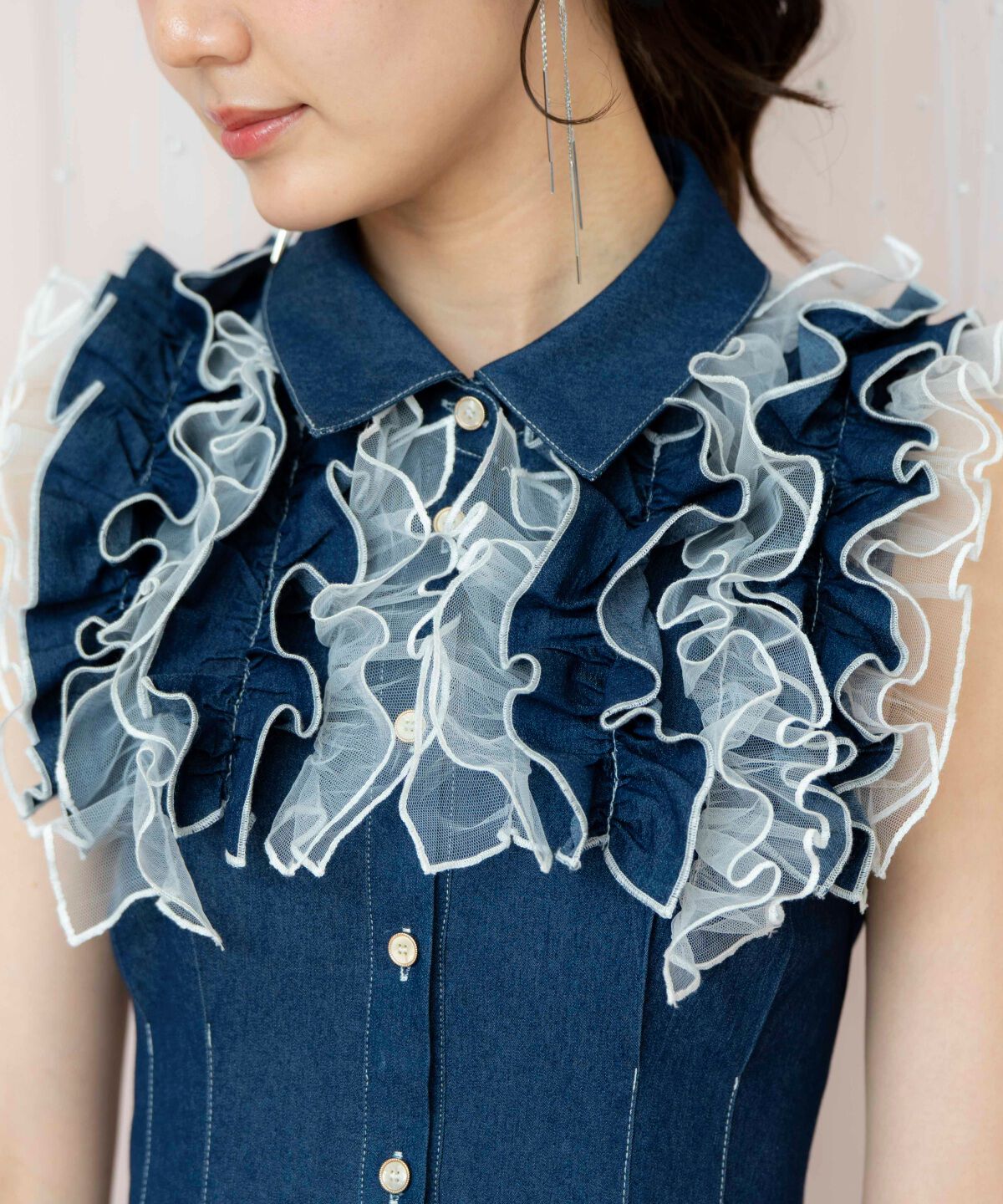 WILLSELECTION「チュールフリルワンピース」|ワンピース|