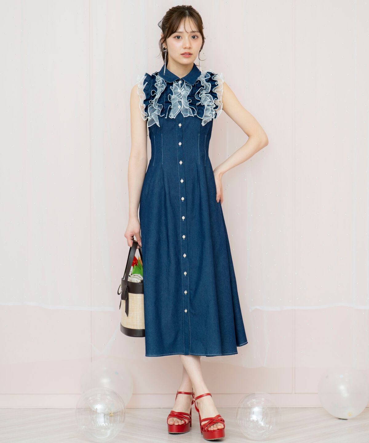 WILLSELECTION「チュールフリルワンピース」|ワンピース|