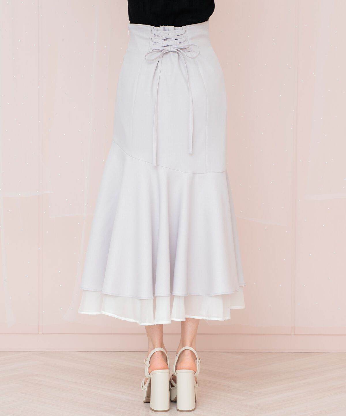 WILLSELECTION「シアーヘムギャザーマーメイドスカート」|フレア|