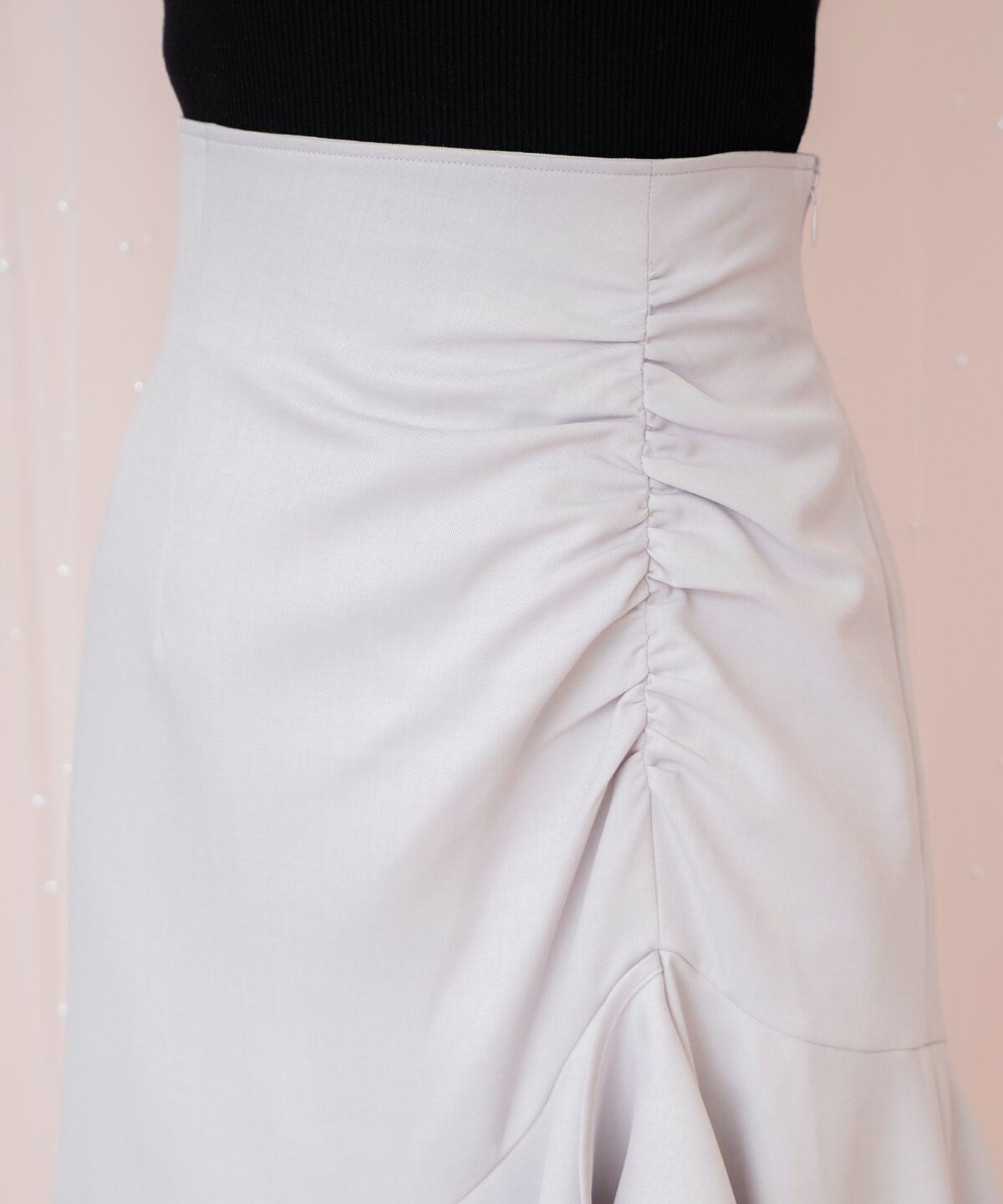 WILLSELECTION「シアーヘムギャザーマーメイドスカート」|フレア|