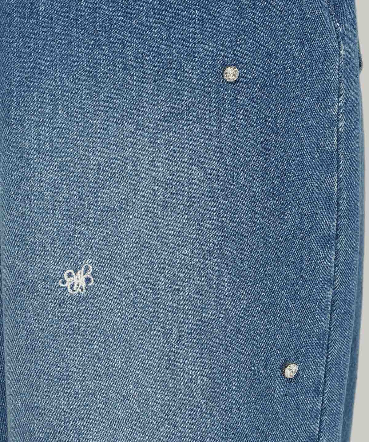 WILLSELECTION「WS刺繍ビジュー付きデニムパンツ」|その他|