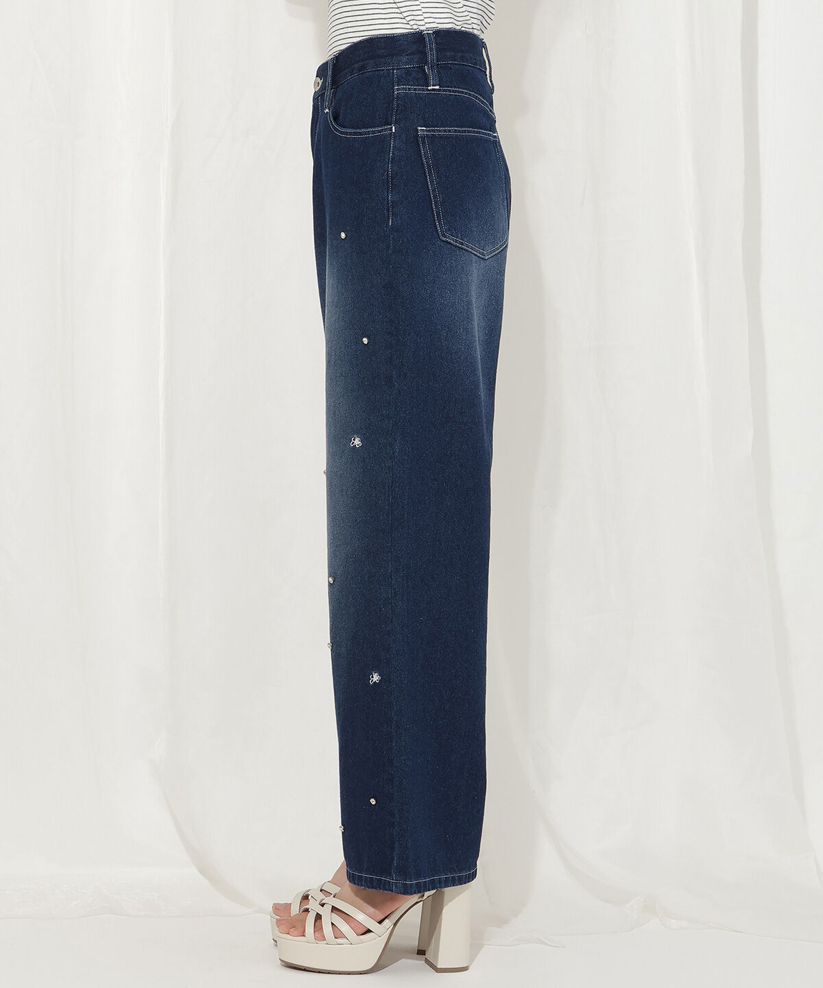 WILLSELECTION「WS刺繍ビジュー付きデニムパンツ」|その他|