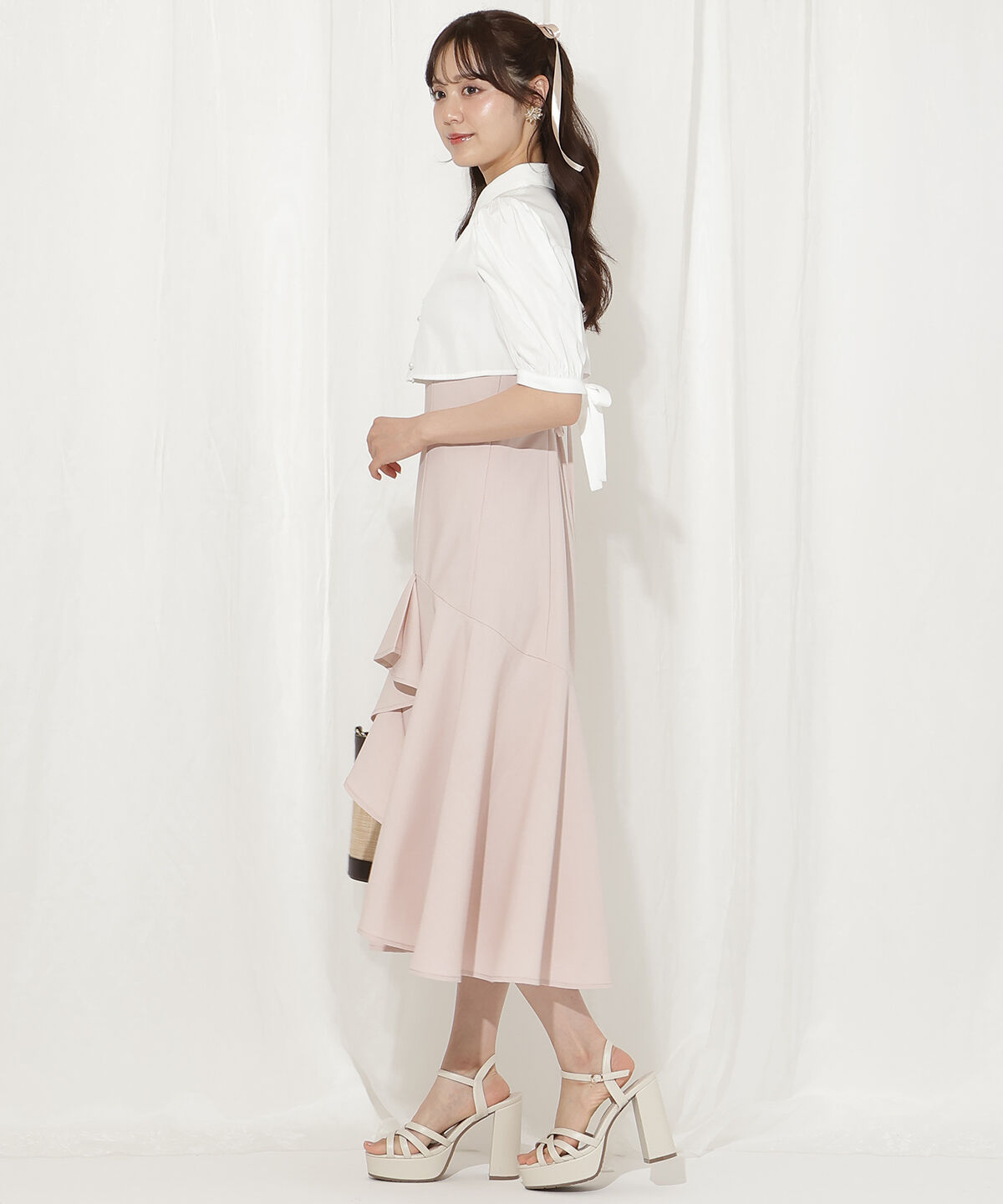 WILLSELECTION「クロップドブラウス＋キャミワンピースセット」|ワンピース|