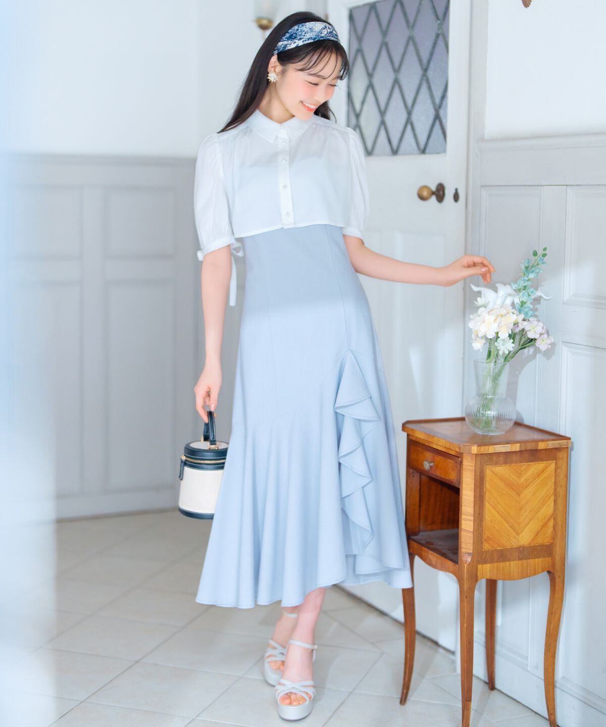 WILLSELECTION「クロップドブラウス＋キャミワンピースセット」|ワンピース|