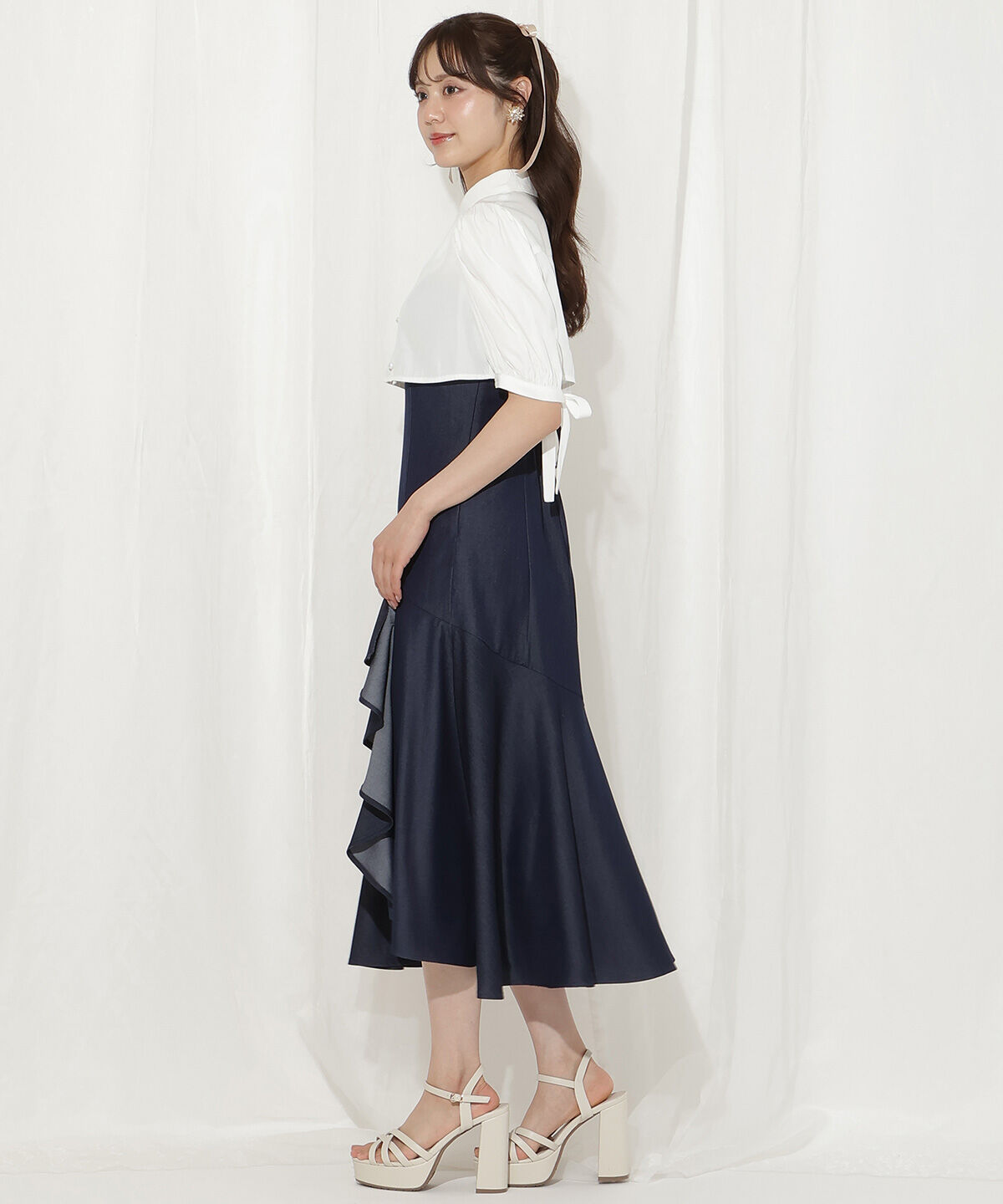 WILLSELECTION「クロップドブラウス＋キャミワンピースセット」|ワンピース|