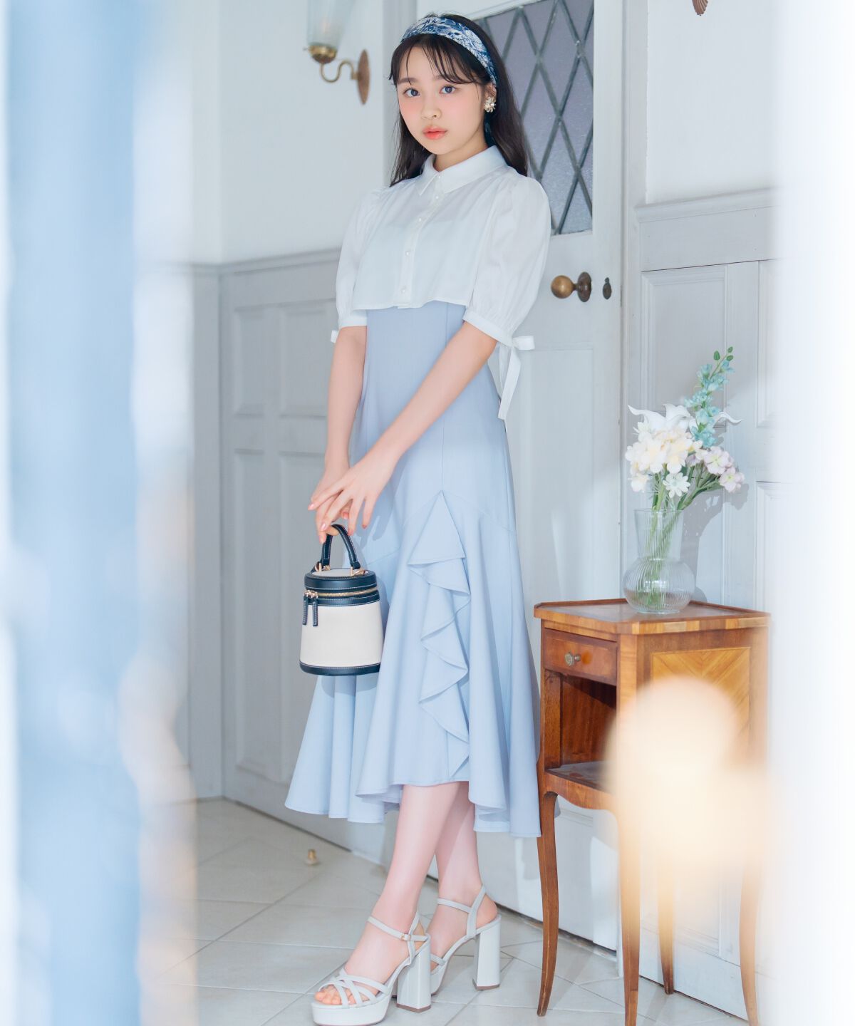 WILLSELECTION「クロップドブラウス＋キャミワンピースセット」|ワンピース|