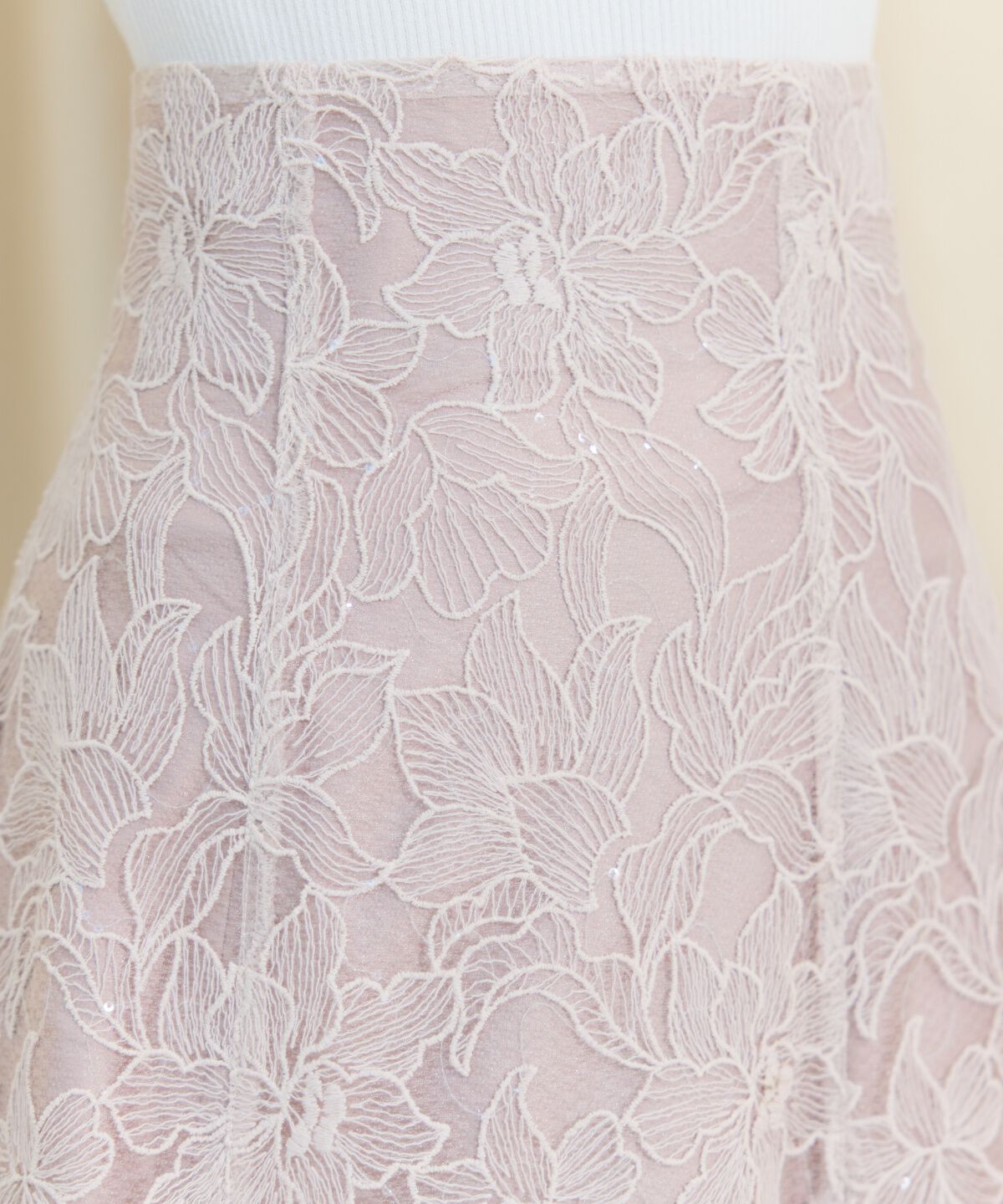 WILLSELECTION「スパンコールレースマーメイドスカート」|フレア|