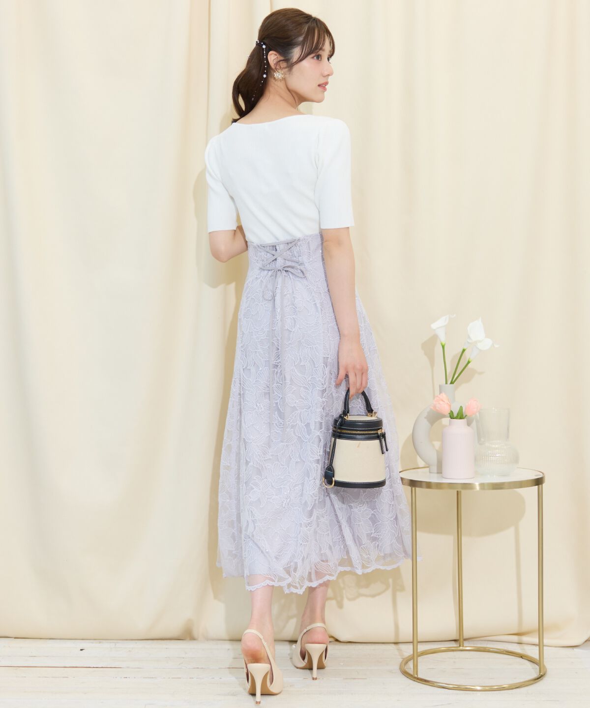 WILLSELECTION「スパンコールレースマーメイドスカート」|フレア|