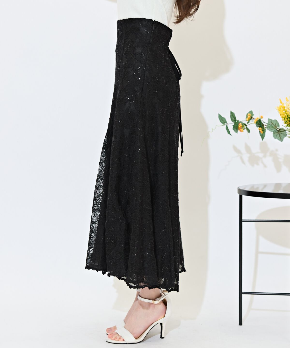 WILLSELECTION「スパンコールレースマーメイドスカート」|フレア|