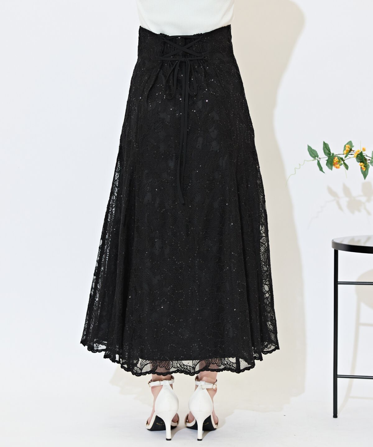 WILLSELECTION「スパンコールレースマーメイドスカート」|フレア|