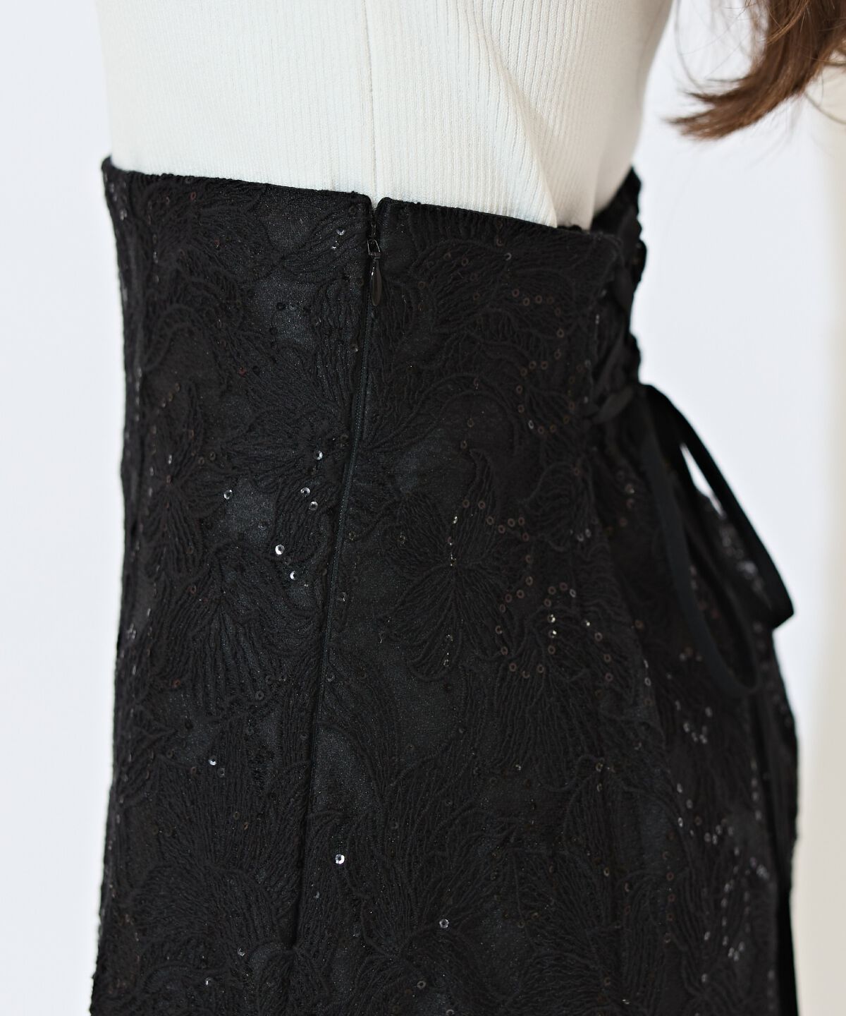 WILLSELECTION「スパンコールレースマーメイドスカート」|フレア|
