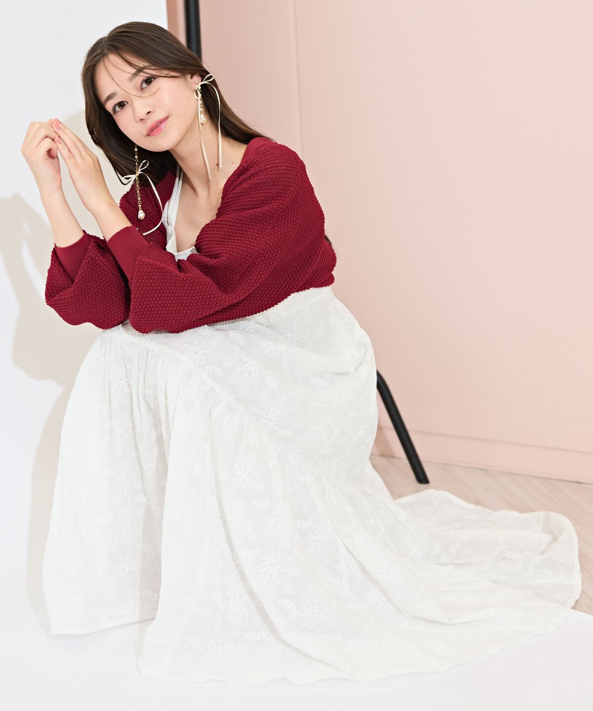 WILLSELECTION「ショート丈柄編みボレロ」|カーディガン|