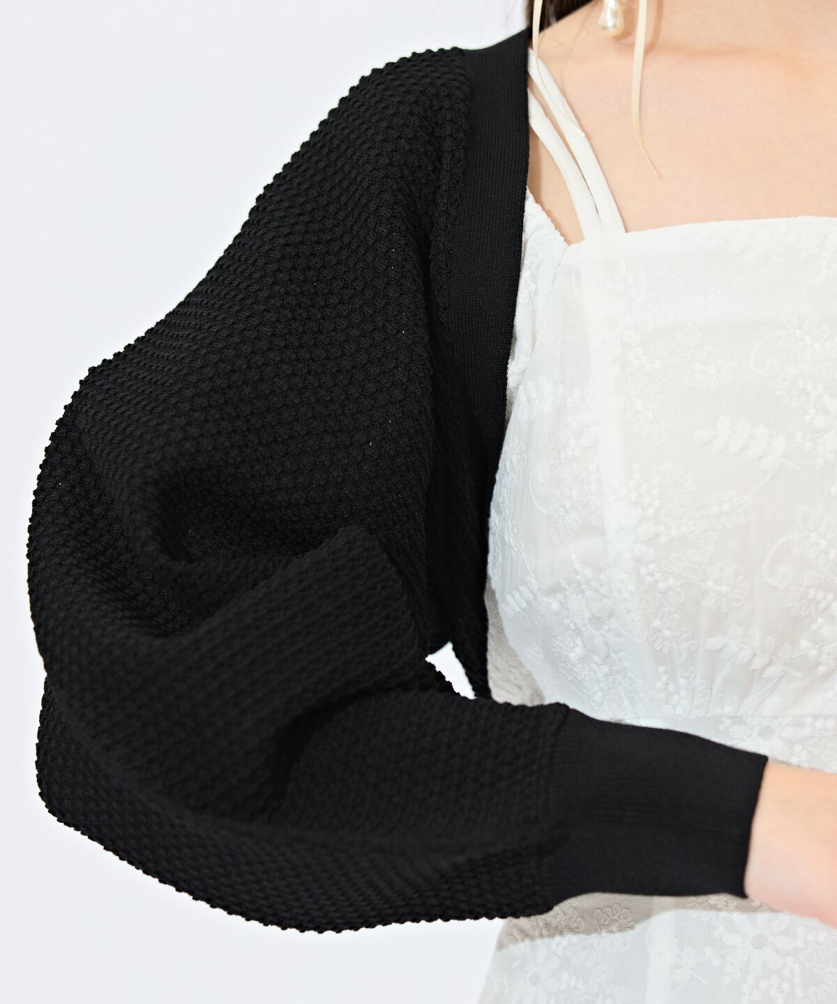 WILLSELECTION「ショート丈柄編みボレロ」|カーディガン|