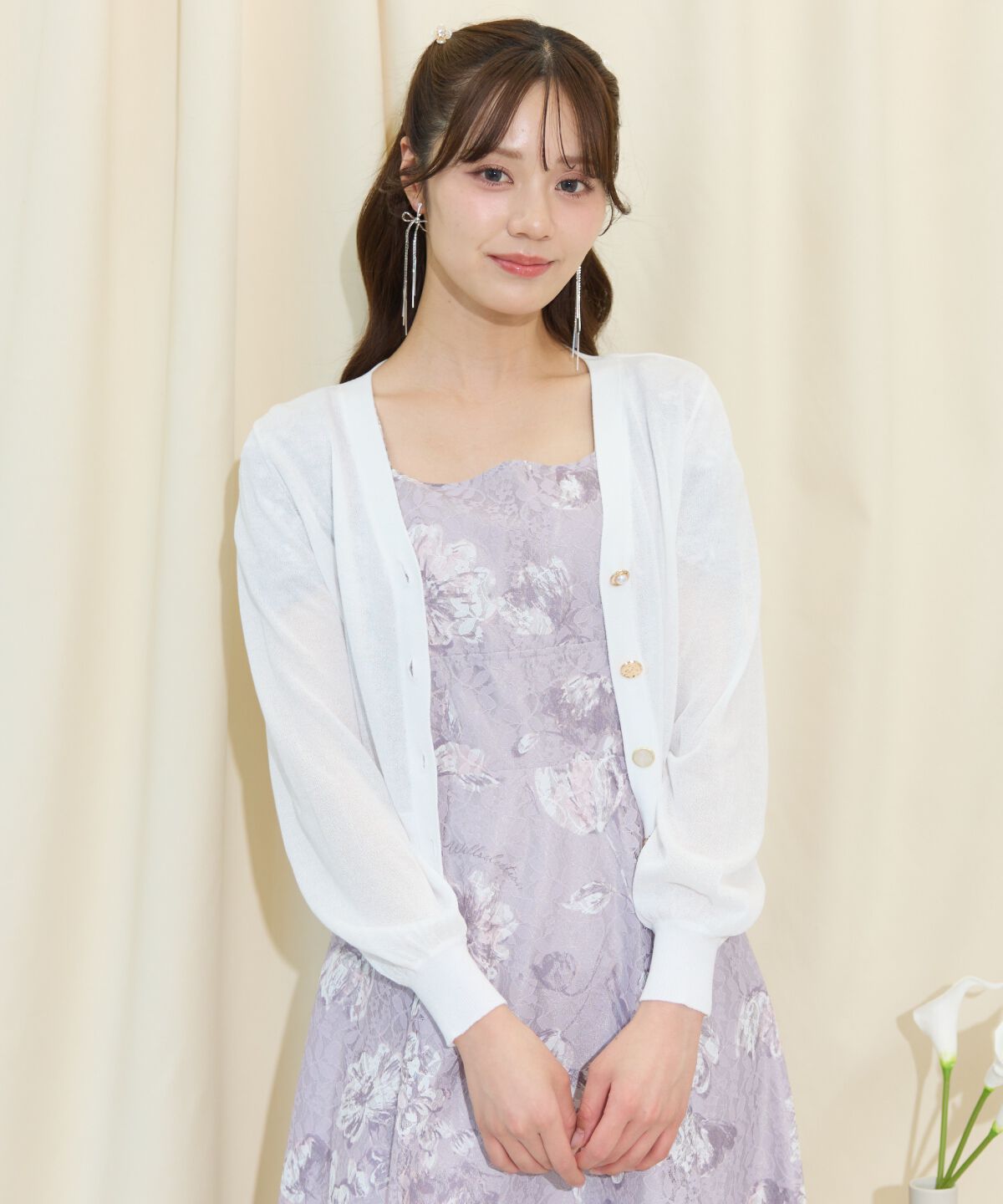 WILLSELECTION「アソートボタンシアーカーディガン」|カーディガン|