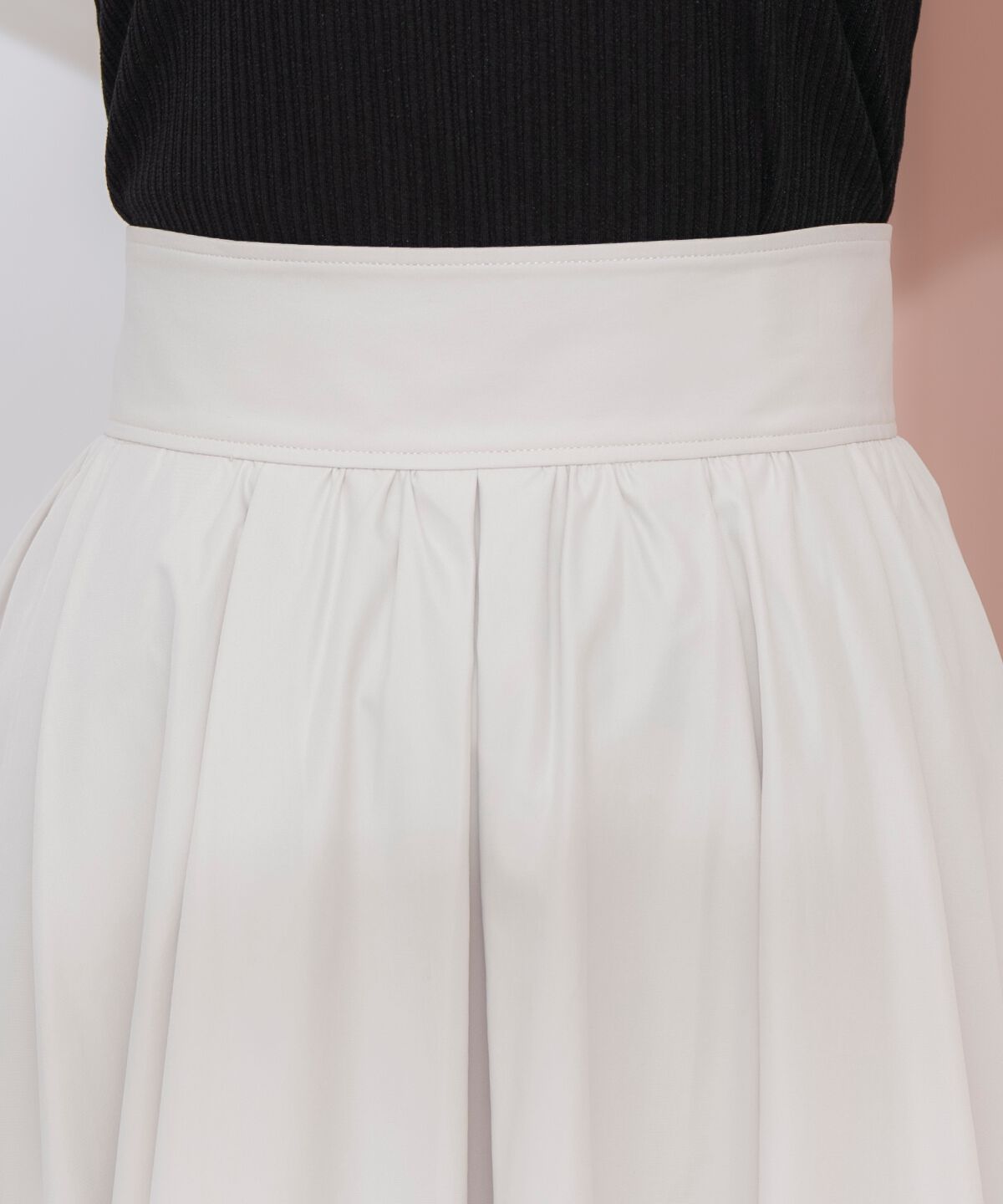 WILLSELECTION「バックリボンパールギャザースカート」|フレア|