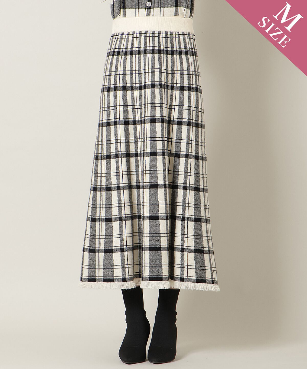 WILLSELECTION「チェック柄ニットフレアスカート」|フレア|