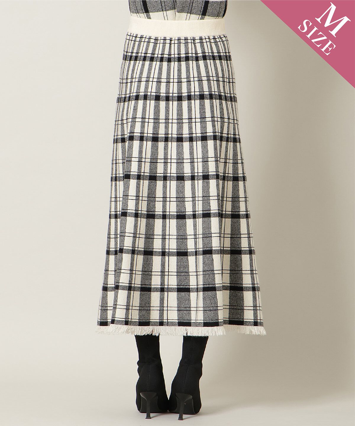 WILLSELECTION「チェック柄ニットフレアスカート」|フレア|