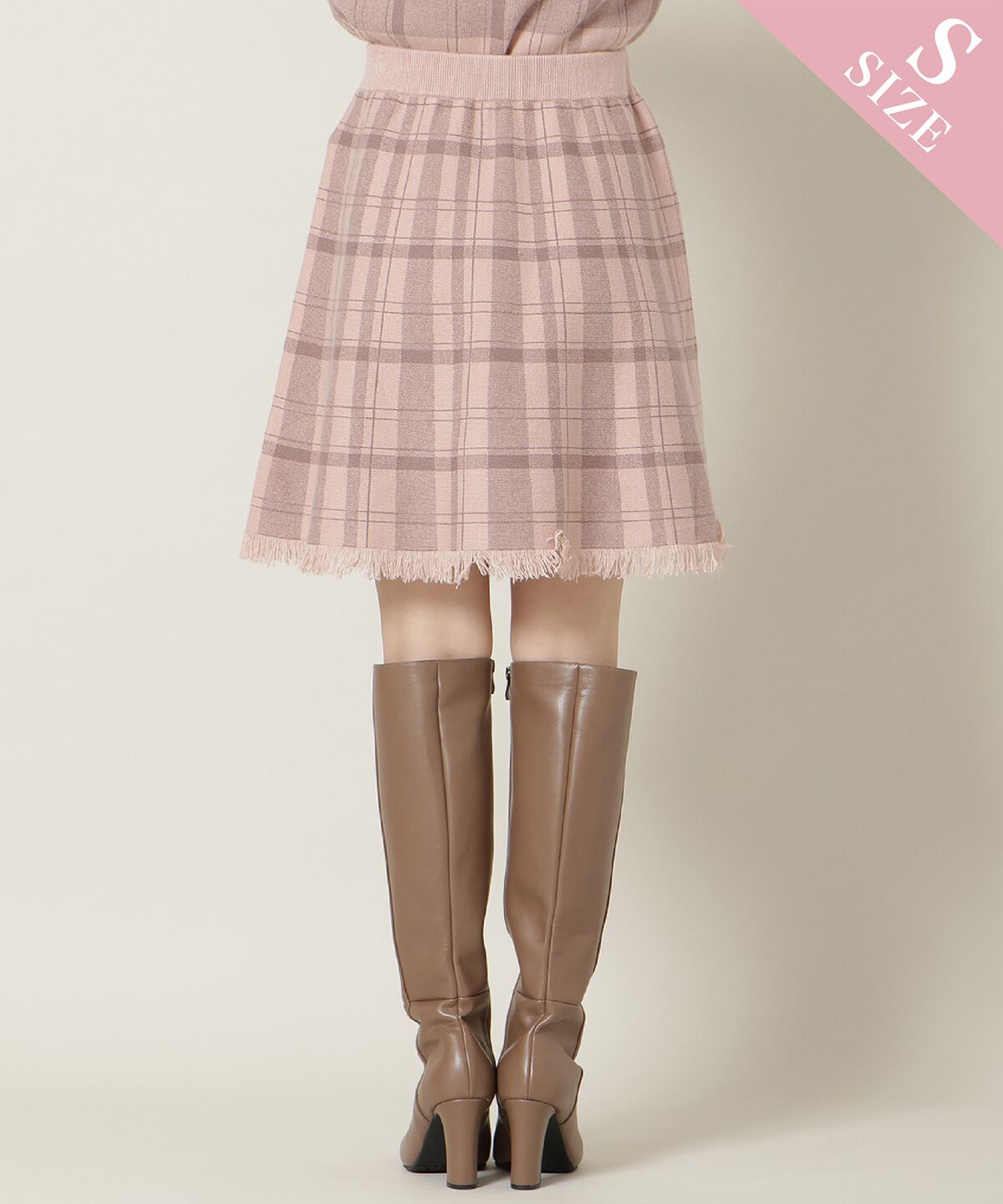 WILLSELECTION「チェック柄ニットフレアスカート」|フレア|