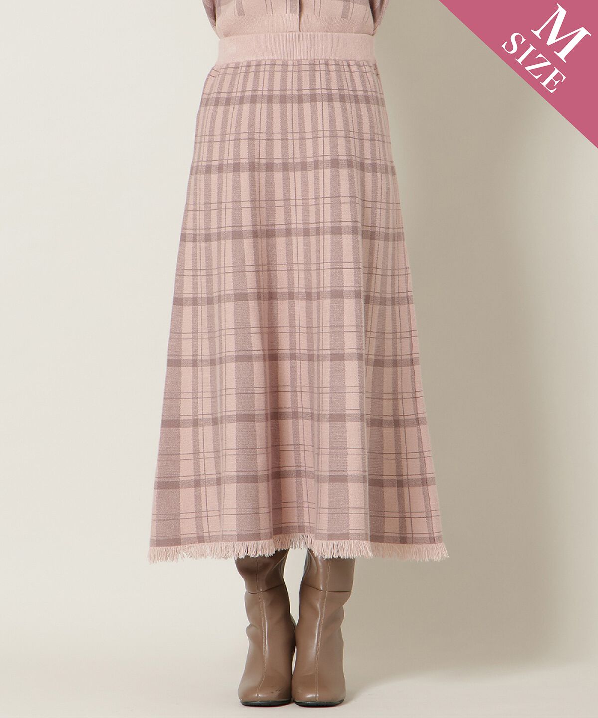 WILLSELECTION「チェック柄ニットフレアスカート」|フレア|