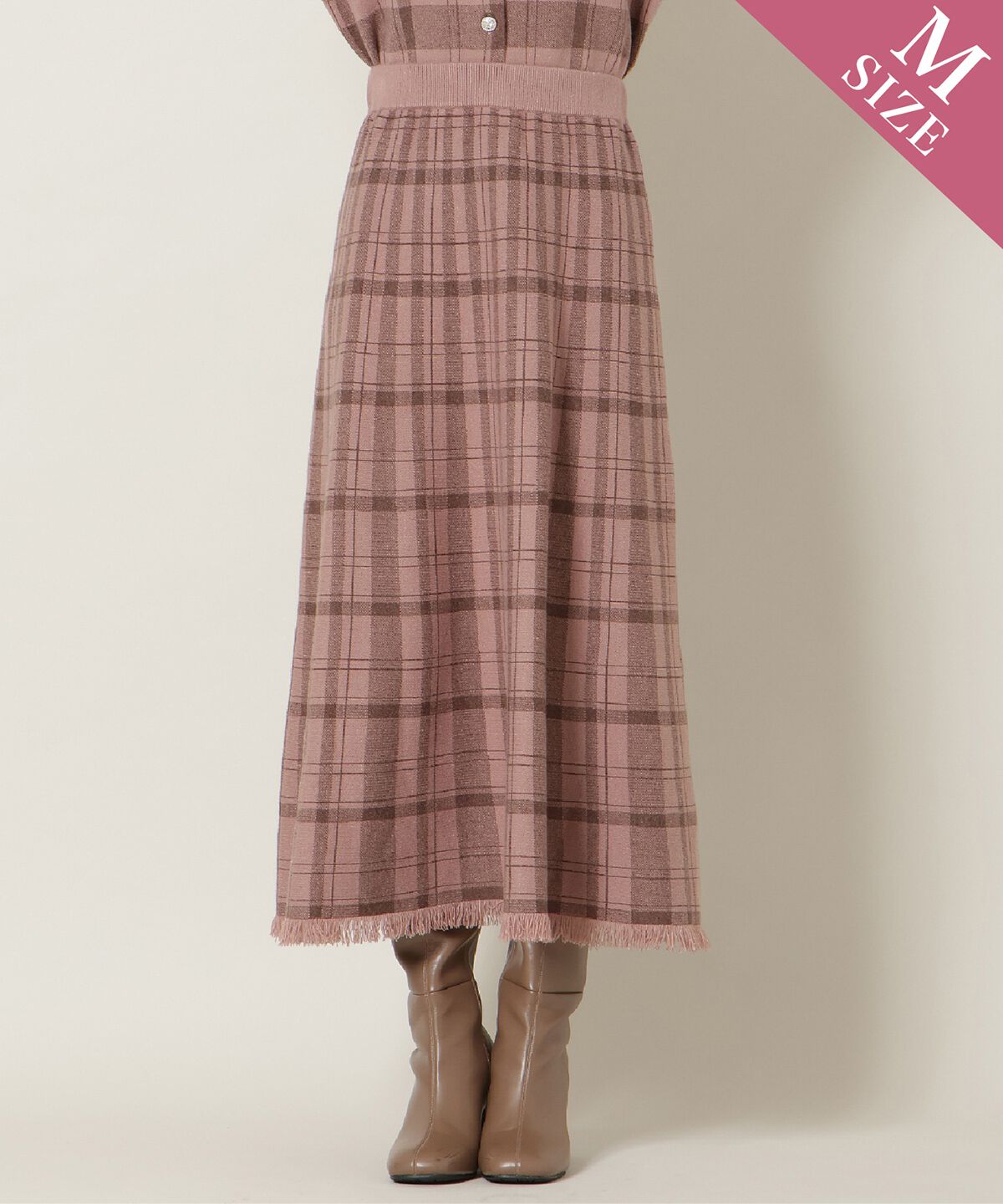 WILLSELECTION「チェック柄ニットフレアスカート」|フレア|