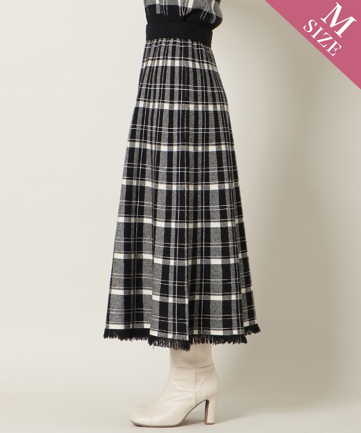 WILLSELECTION「チェック柄ニットフレアスカート」|フレア|