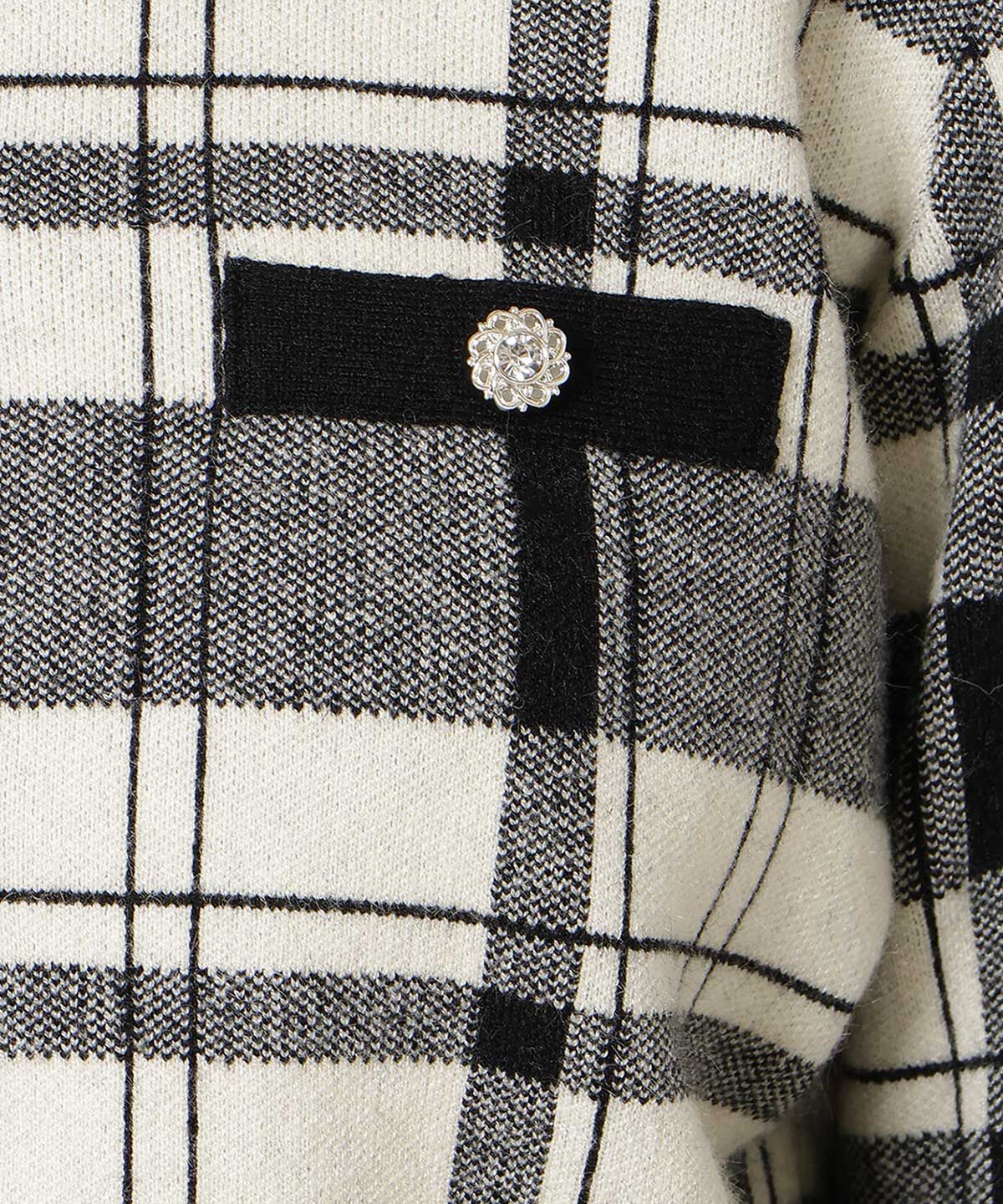 WILLSELECTION「チェック柄ファーカフスカーディガン」|カーディガン|