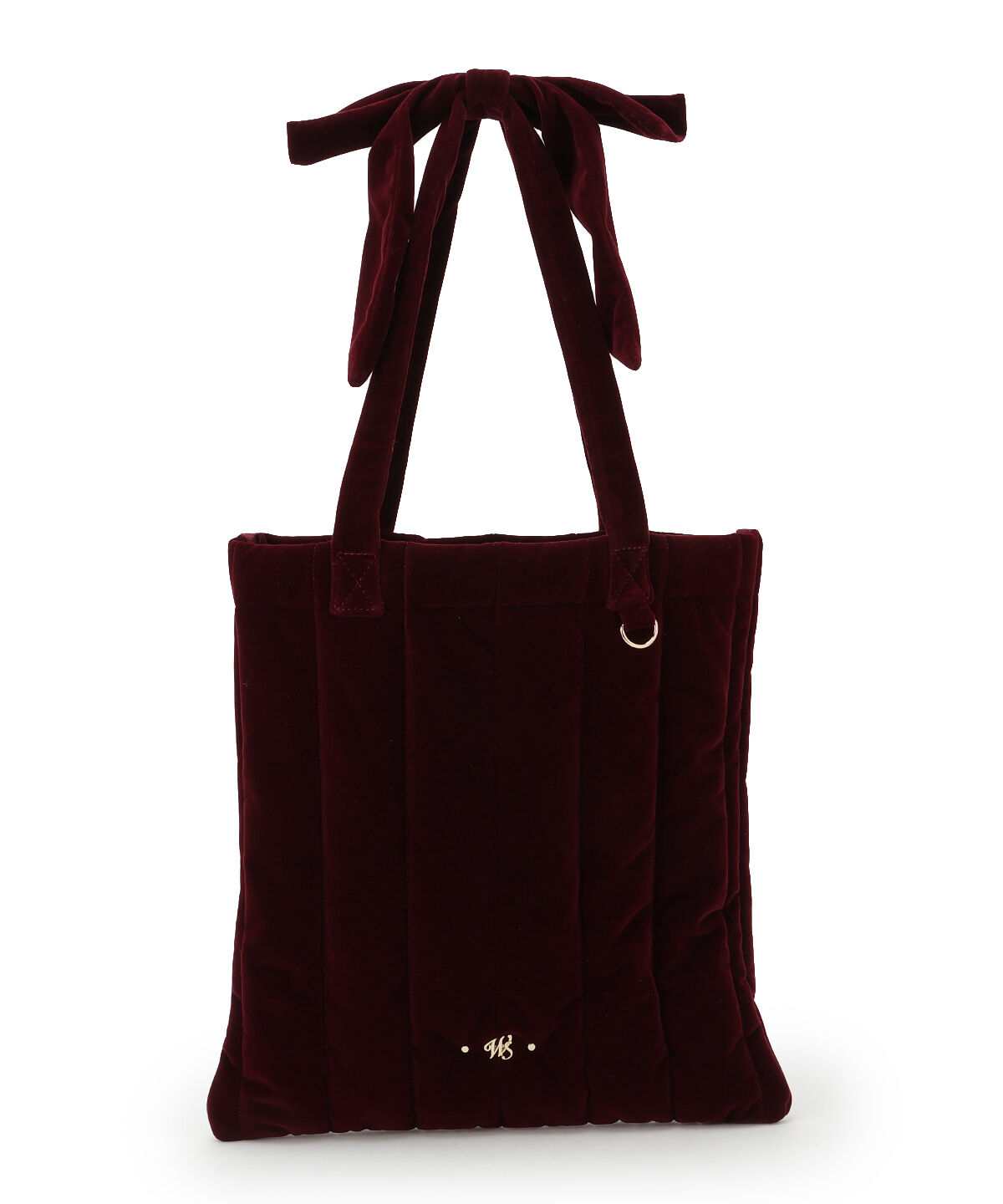 WILLSELECTION「ショルダーリボンベロアトート」|トートバッグ|ボルドー