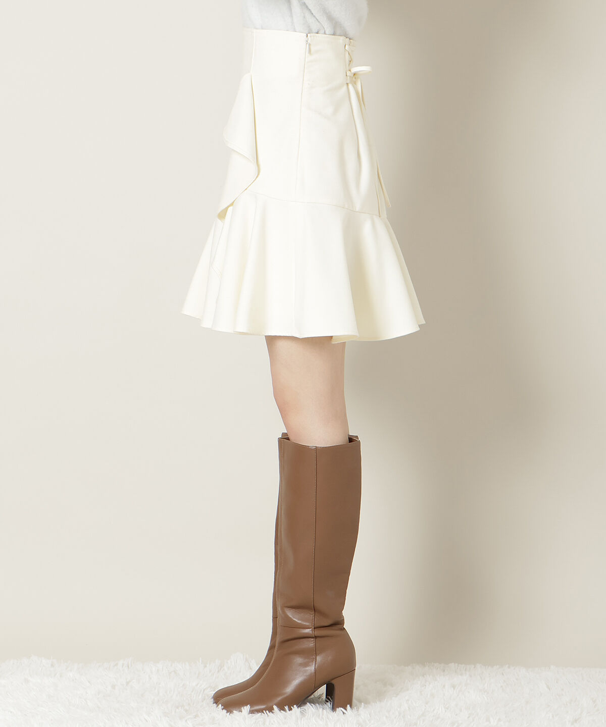 WILLSELECTION「アシメラッフルフリルミニスカート」|フレア|