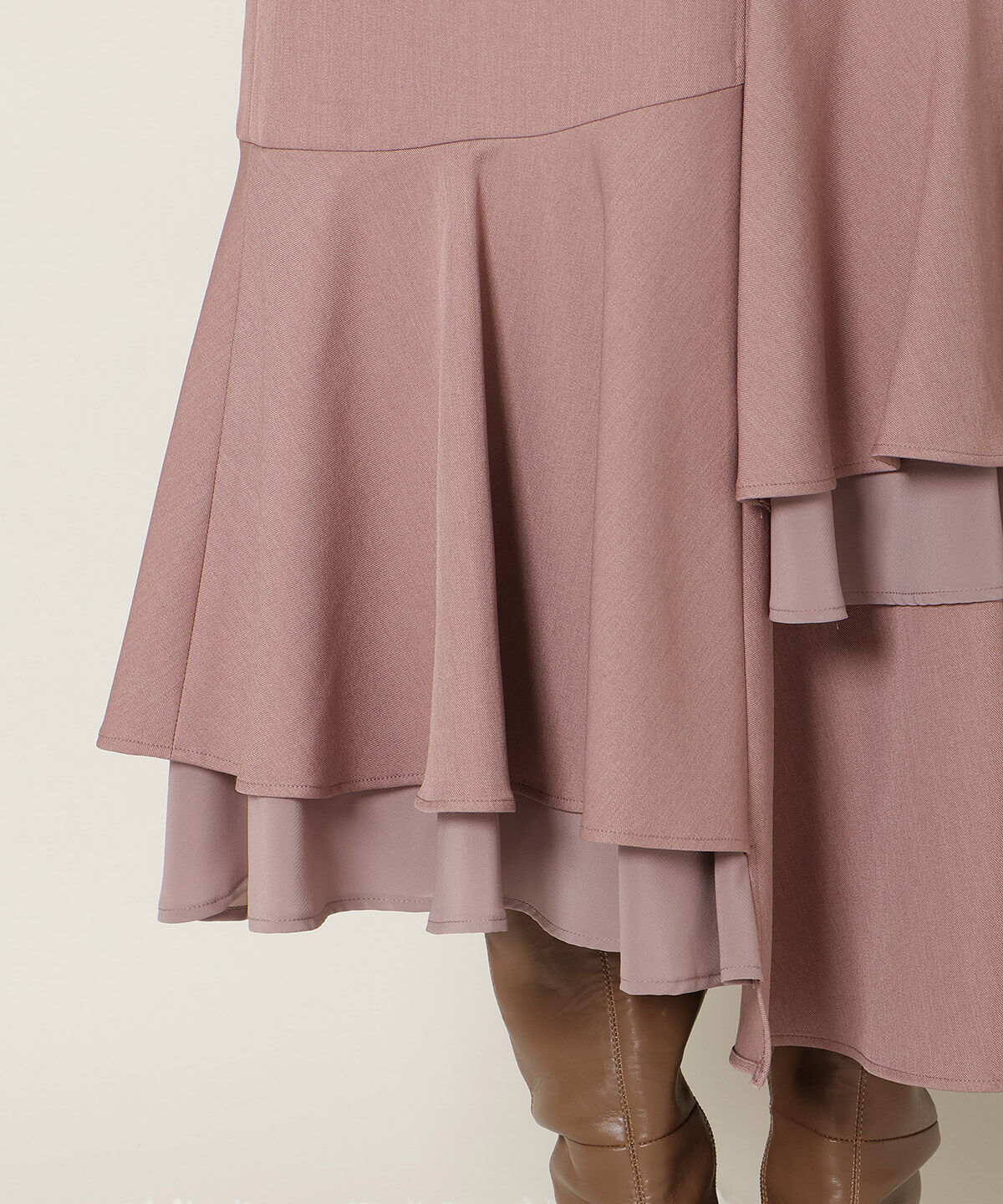 WILLSELECTION「アシンメトリーレイヤードヘムスカート」|フレア|