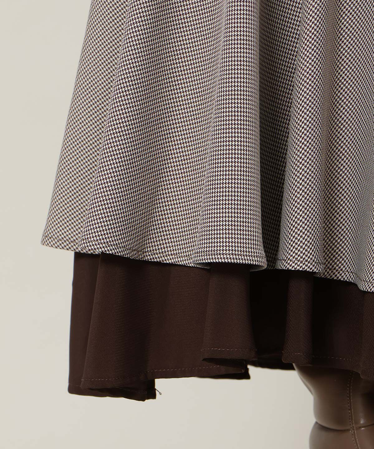 WILLSELECTION「アシンメトリーレイヤードヘムスカート」|フレア|