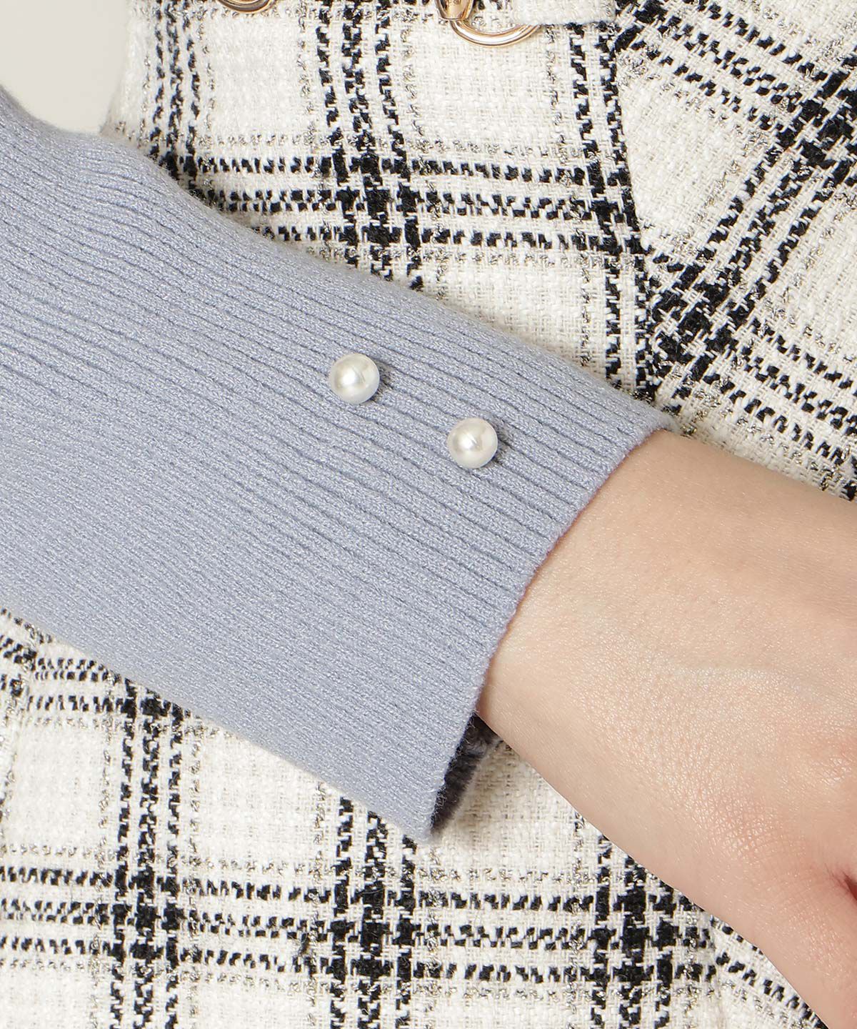 WILLSELECTION「リボンレースカラータックスリーブニット」|ニット・セーター|