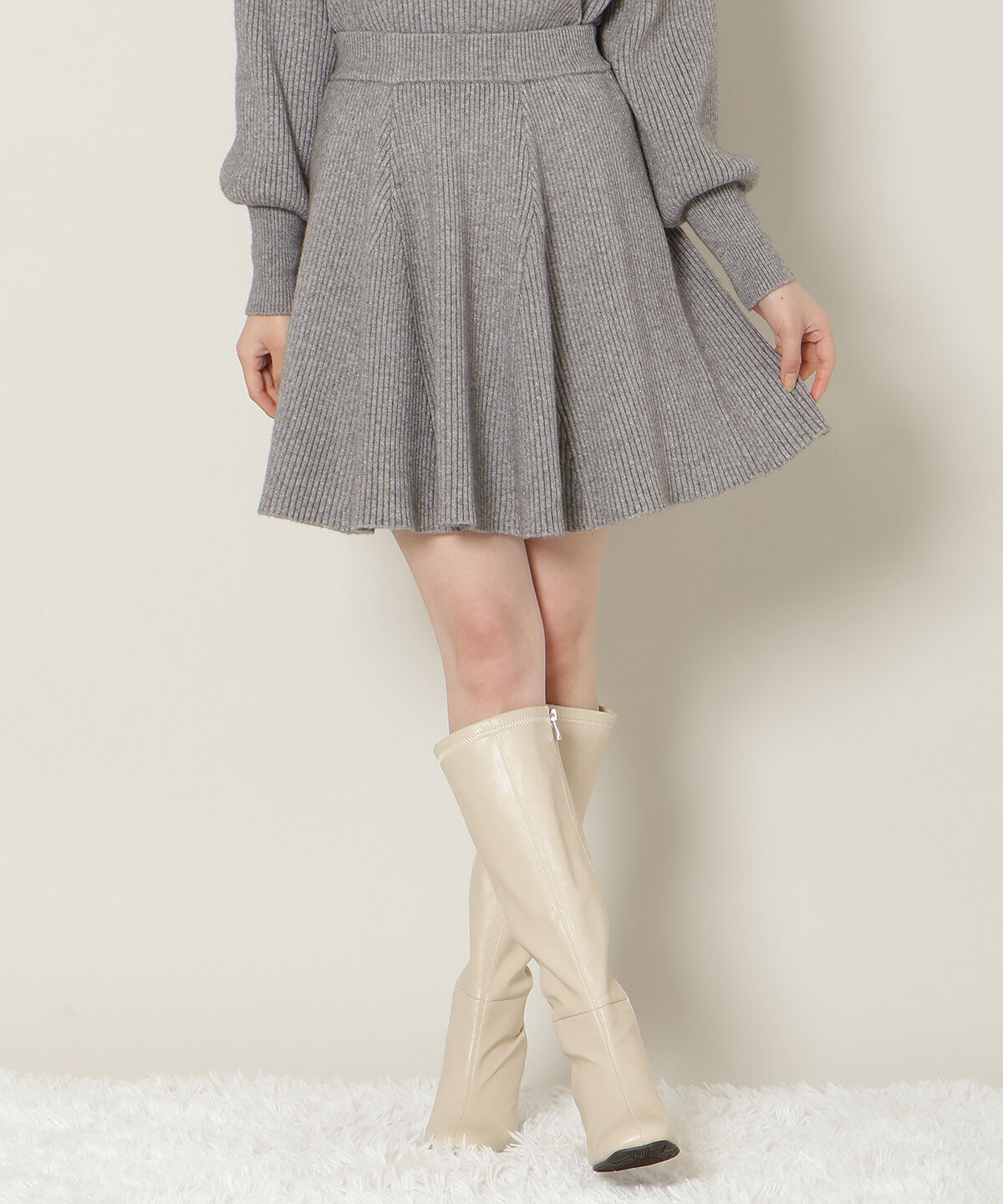 WILLSELECTION「オフタートル&times;スカートニットSETUP」|ワンピース|