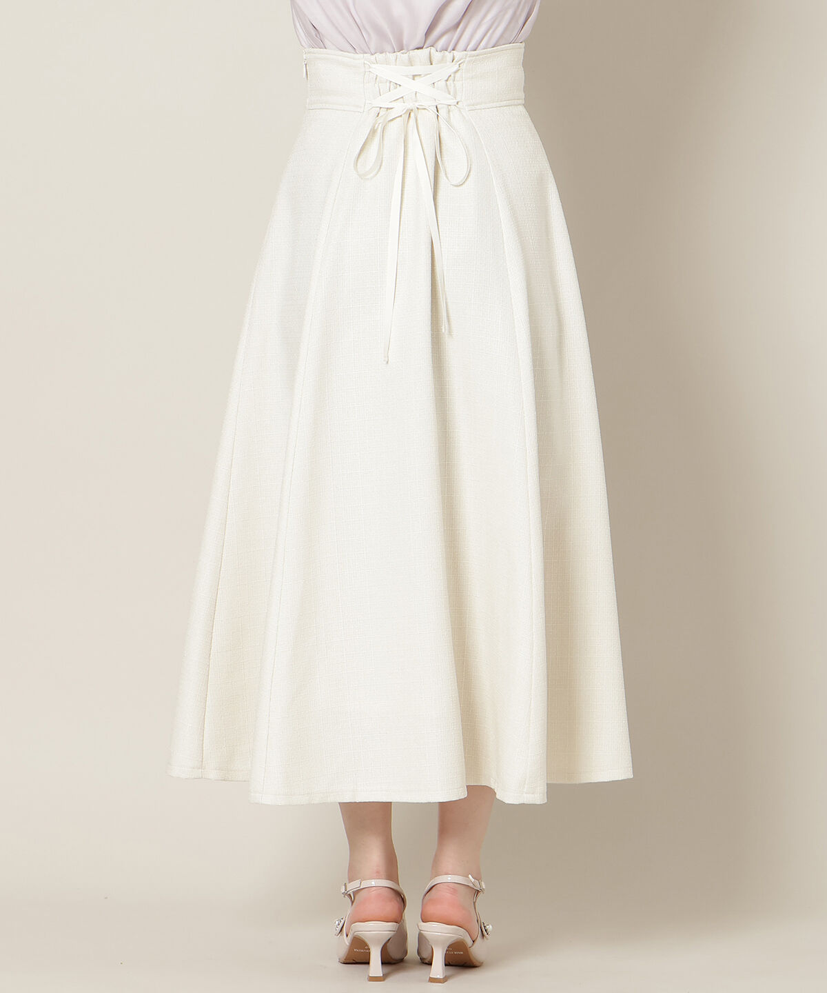 WILLSELECTION「ハイウエストツイードフレアスカート」|フレア|