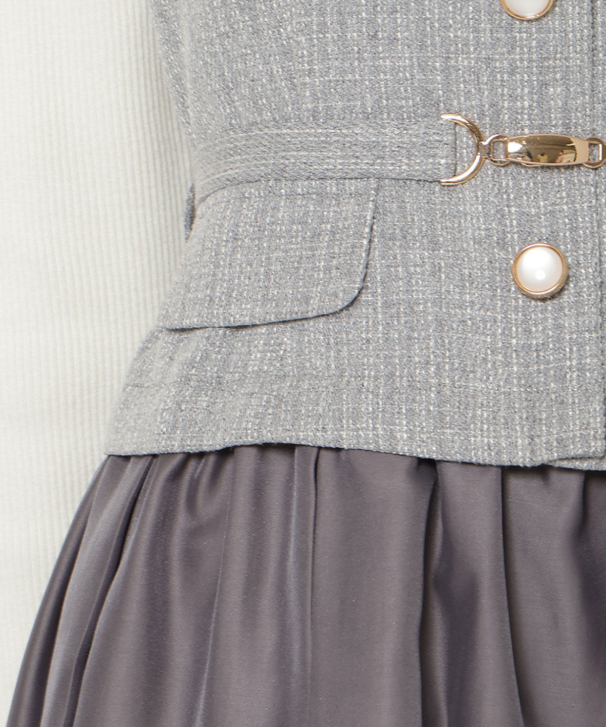 WILLSELECTION「ツイードドッキングジレワンピース」|ワンピース|