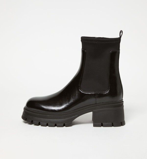 ODETTE E ODILE「＜SY＞ ネオプレーンコンビ ショートブーツ60&uarr;」|ショートブーツ|BLACK