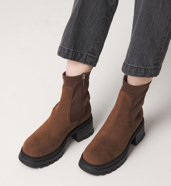 ODETTE E ODILE「＜SY＞ ネオプレーンコンビ ショートブーツ60&uarr;」|ショートブーツ|