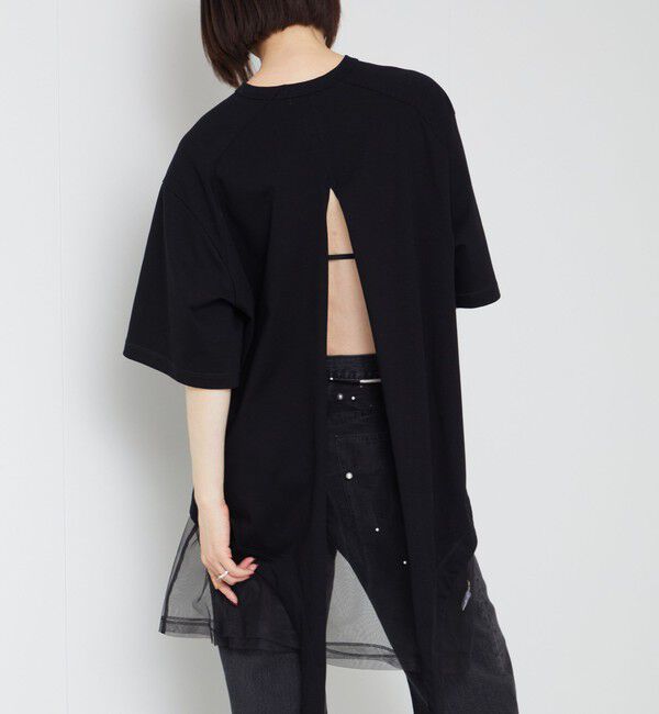 AEWEN MATOPH「＜AEWEN MATOPH＞バックスリット ビッグTシャツ」|Tシャツ・カットソー|BLACK
