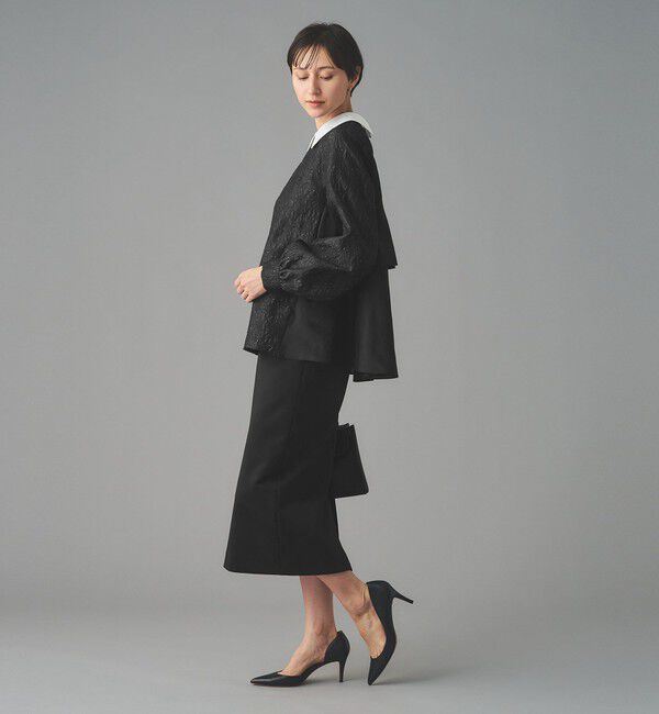 UNITED ARROWS「GISHA 2トーン ジャガード ブラウス」|シャツ・ブラウス|