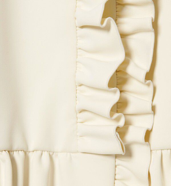 UNITED ARROWS「SPONGY フリル ペプラム ジャケット」|ノーカラージャケット|