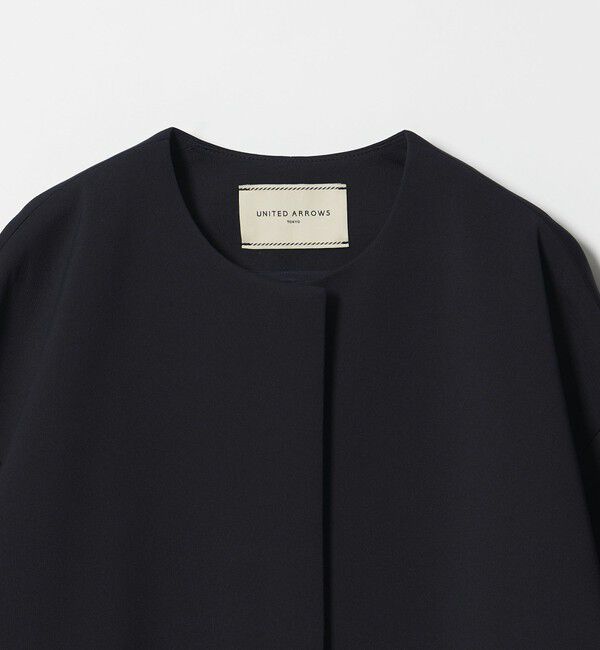UNITED ARROWS「SPONGY Aライン ミドルコート」|ノーカラーコート|