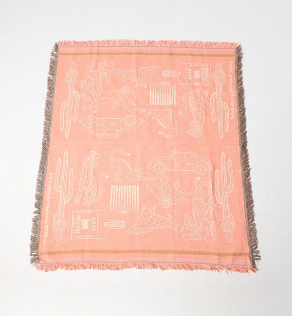 UNITED ARROWS green label relaxing「＜HERE by DETAIL＞オアハカ スローケット ブランケット」|ブランケット|ORANGE