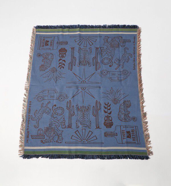 UNITED ARROWS green label relaxing「＜HERE by DETAIL＞オアハカ スローケット ブランケット」|ブランケット|COBALT