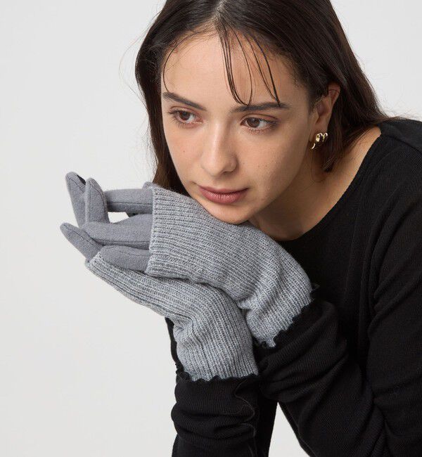 UNITED ARROWS green label relaxing「アームウォーマー 3WAY グローブ / 手袋　タッチパネル対応」|手袋|LT.GRAY