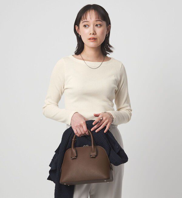 UNITED ARROWS green label relaxing「ラメ リブ ボートネック カットソー」|Tシャツ・カットソー|