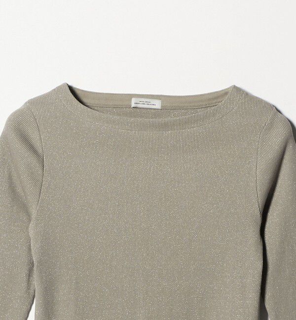 UNITED ARROWS green label relaxing「ラメ リブ ボートネック カットソー」|Tシャツ・カットソー|